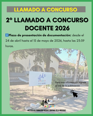 2° Llamado a Concurso Docente 2026