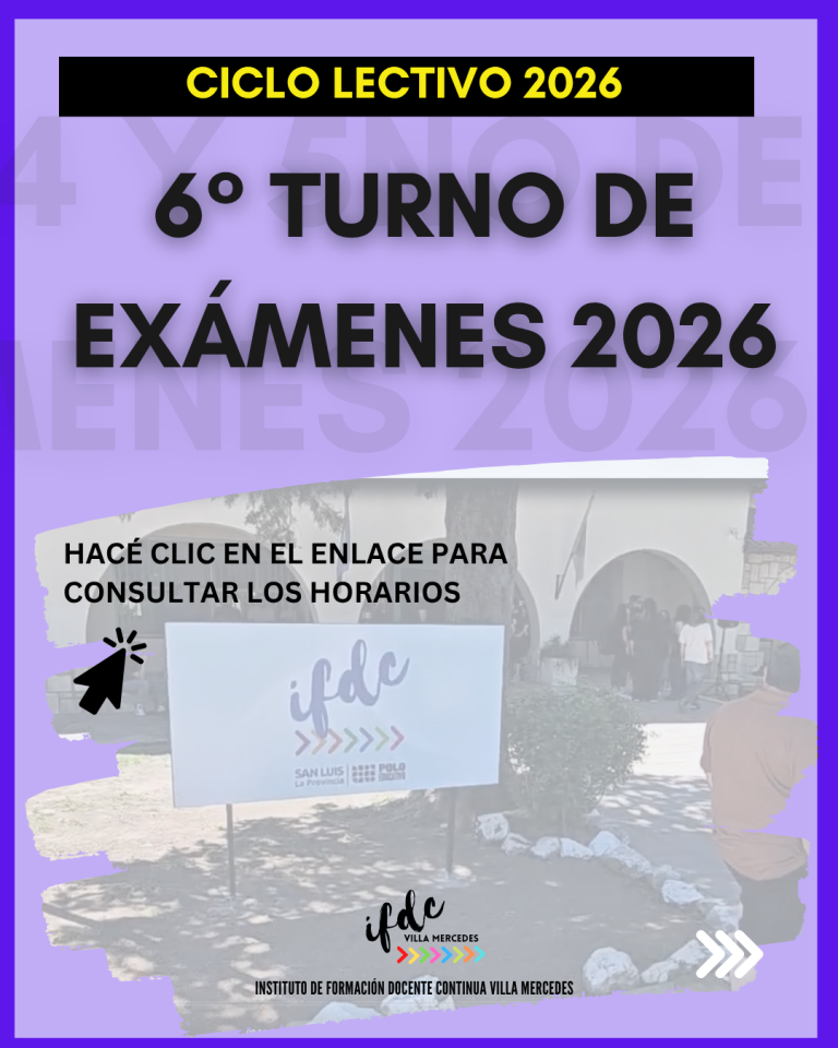 6° Turno de Exámenes 2026