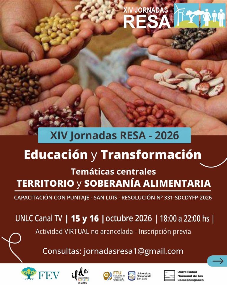 XIV JORNADAS RESA 2026: EDUCACIÓN Y TRANSFORMACIÓN